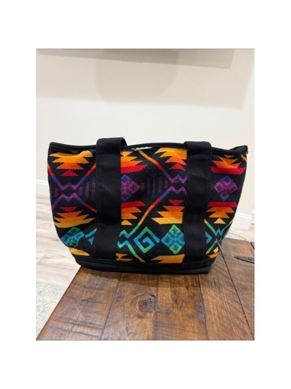 Pendleton Coyote Butte canvas and woven wool tote bag flawed